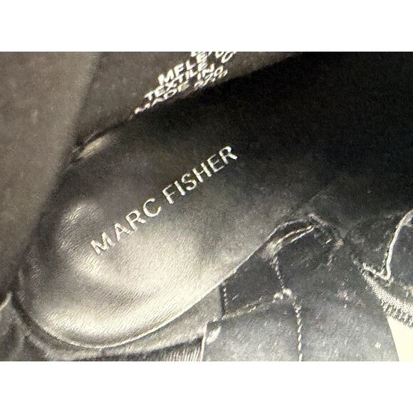 Marc Fisher Leave2 Ankle Boots Womens Sz 8 M Black Block Heel Point Toe Side Zip - Picture 12 of 12